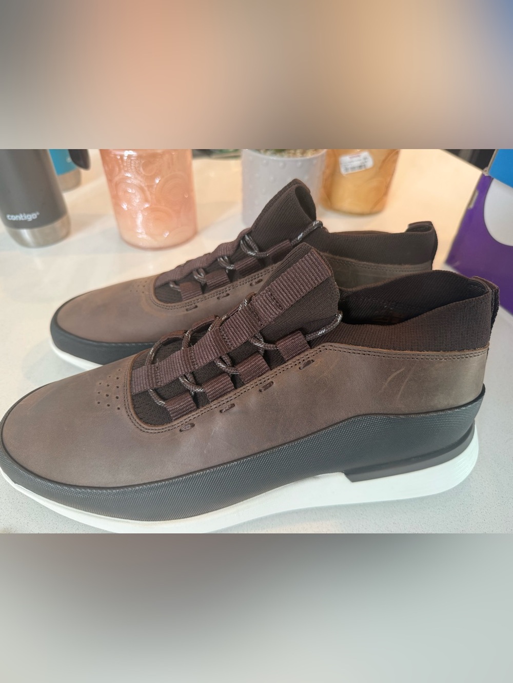 New Wolf and Shepard Crossover Mid WTZ Men’s Size 10 Chocolate/White Sneakers